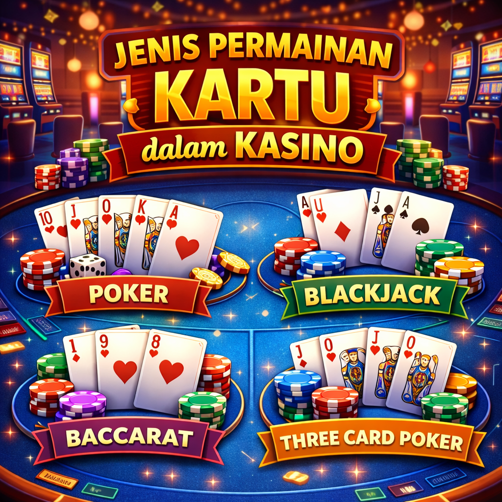 Jenis permainan kartu dalam kasino: blackjack, baccarat, poker, dan lainnya cara main singkat, tingkat risiko, dan tips memilih game sesuai gaya bermain.